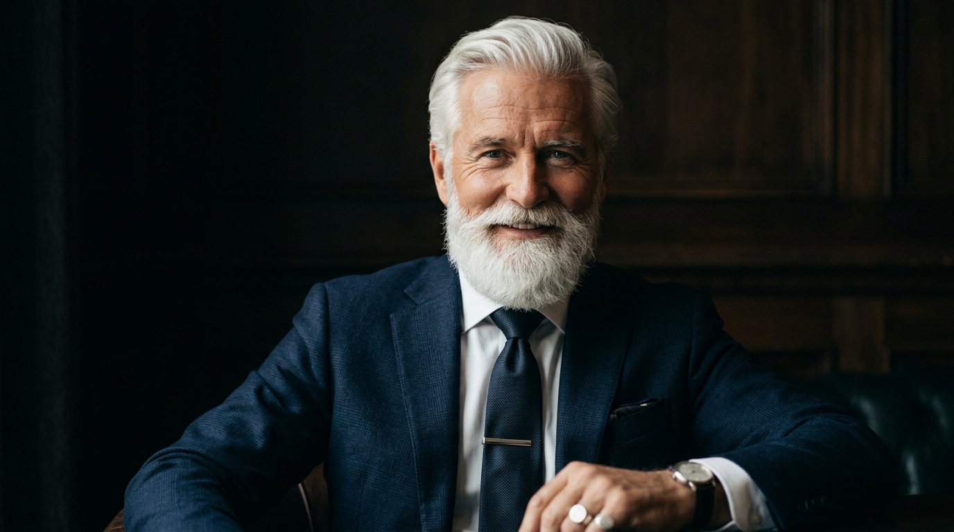 Barba Branca como a Neve: Como Evitar o Efeito Amarelado e Frizz
