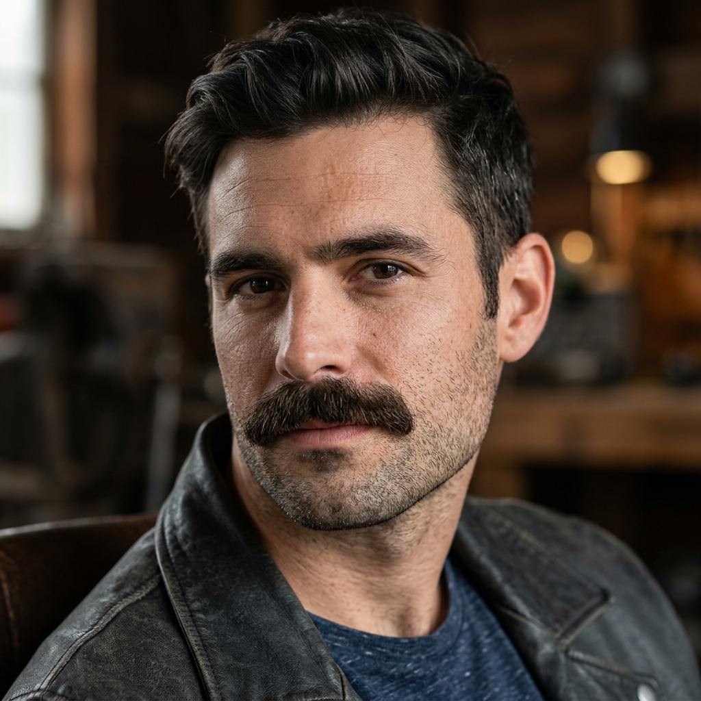 Bigode grosso estilo Chevron vintage