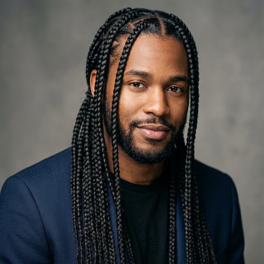 Tranças masculinas Box Braids afro