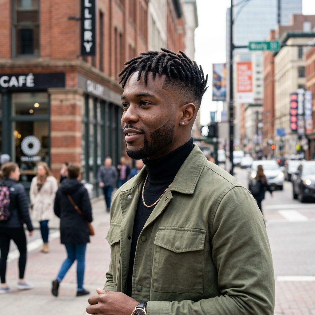 Dreadlocks masculinos com degradê