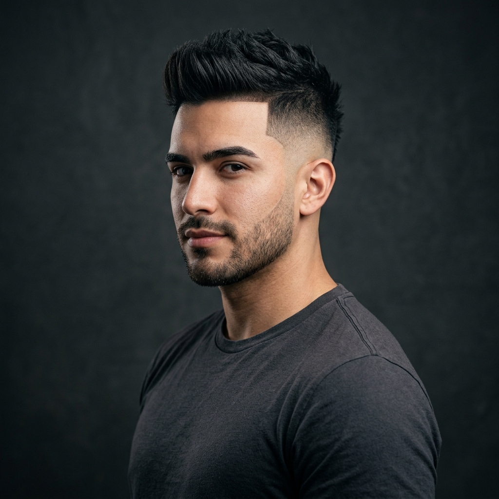 Moicano disfarçado degradê masculino