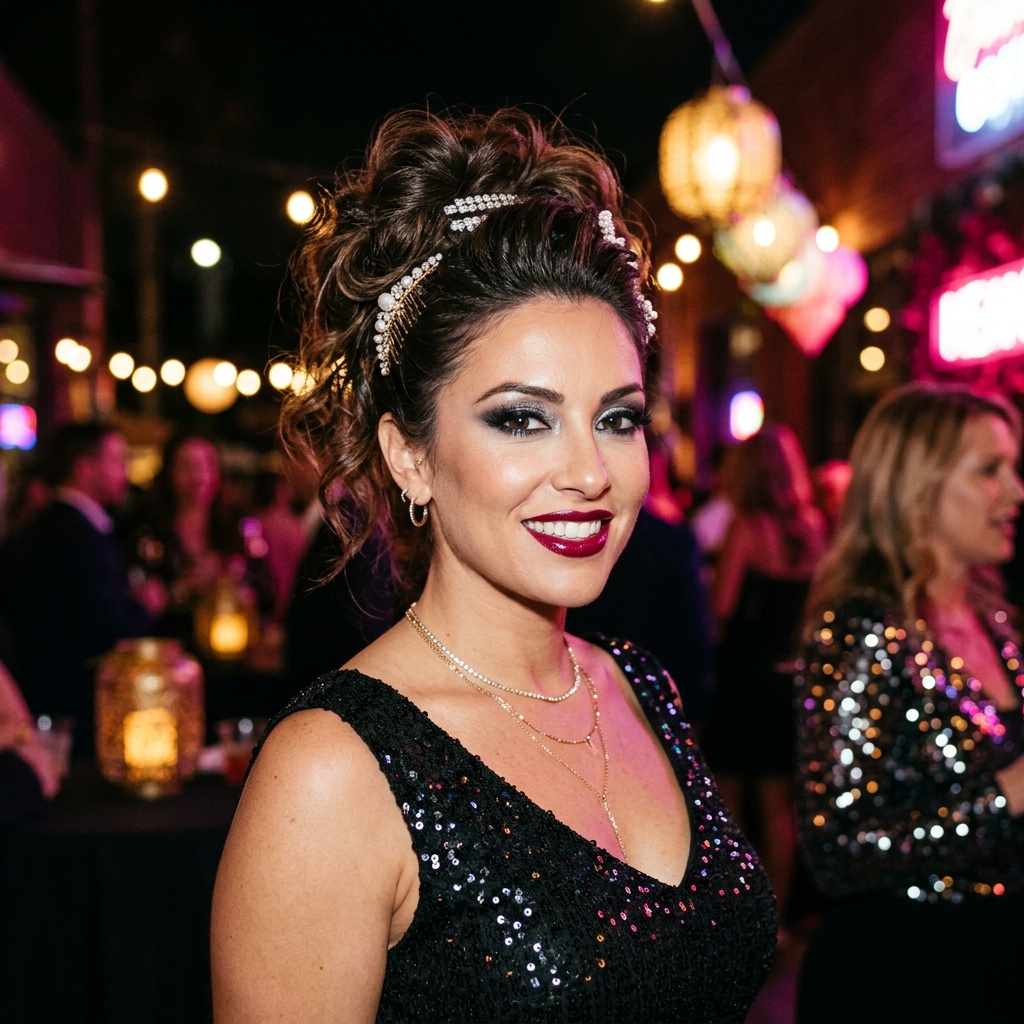 Penteados para Festa à Noite: 5 Looks com Brilho e Alto Impacto